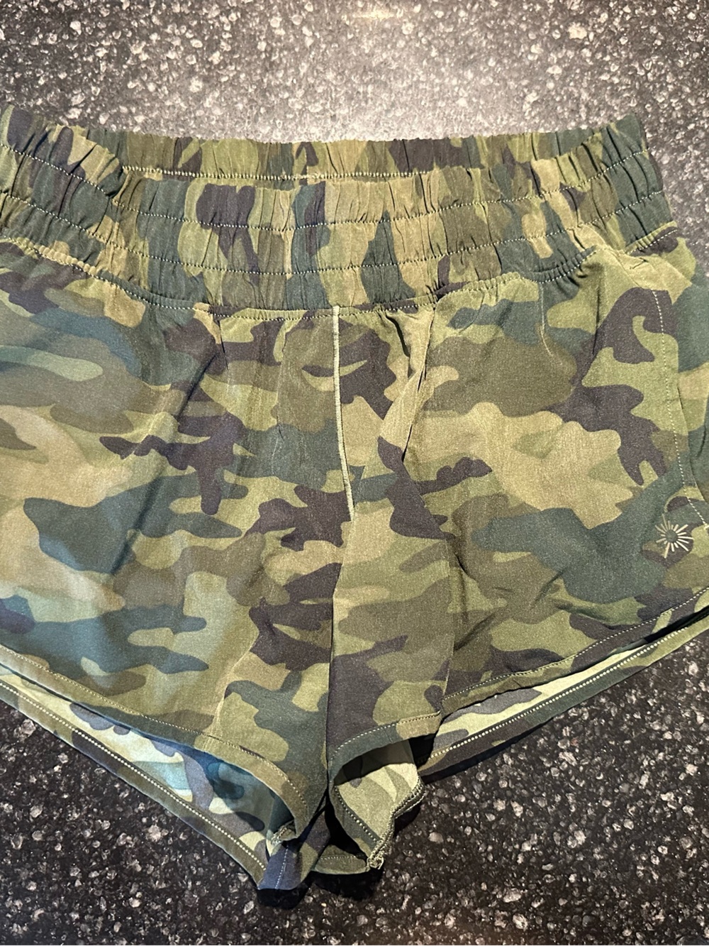 Aerie hot stuff Camo Elastic Waist Athletic Shorts